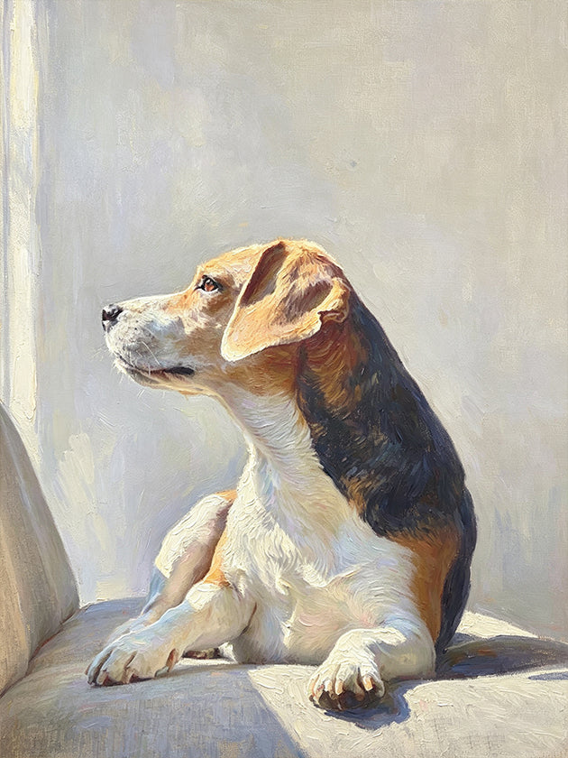 Impressionism & Textured Impasto - Hand-Painted Oil Painting - Home Pet Portrait
