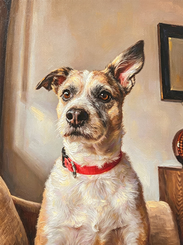Impressionism & Textured Impasto - Hand-Painted Oil Painting - Home Pet Portrait