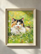 Impressionism & Textured Impasto - Hand-Painted Oil Painting - Outdoor Pet Portrait