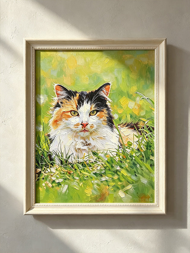 Impressionism & Textured Impasto - Hand-Painted Oil Painting - Outdoor Pet Portrait