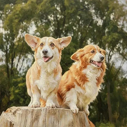 Multi-Pet & Family Heirloom Portraits Myoilarts