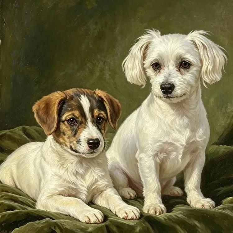 Multi-Pet & Family Heirloom Portraits Myoilarts