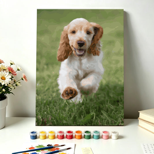 Personalized Dog Cat Portrait from Photo, Custom Pet Paint by Numbers, DIY Canvas Painting Kit, Gift for Pet Lovers