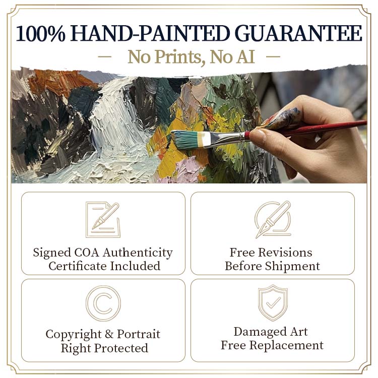 hand painted custom pet oil painting, no print handmade animal portrait guarantee service