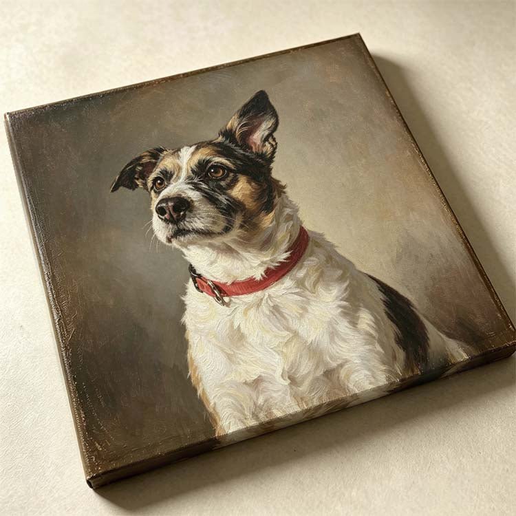 custom hand painted pet bust oil painting unframed dog canvas personalized home decor