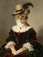 Custom Royal Pet Portrait Oil Painting – The Countess