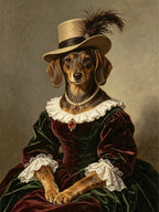 Custom Royal Pet Portrait Oil Painting – The Countess