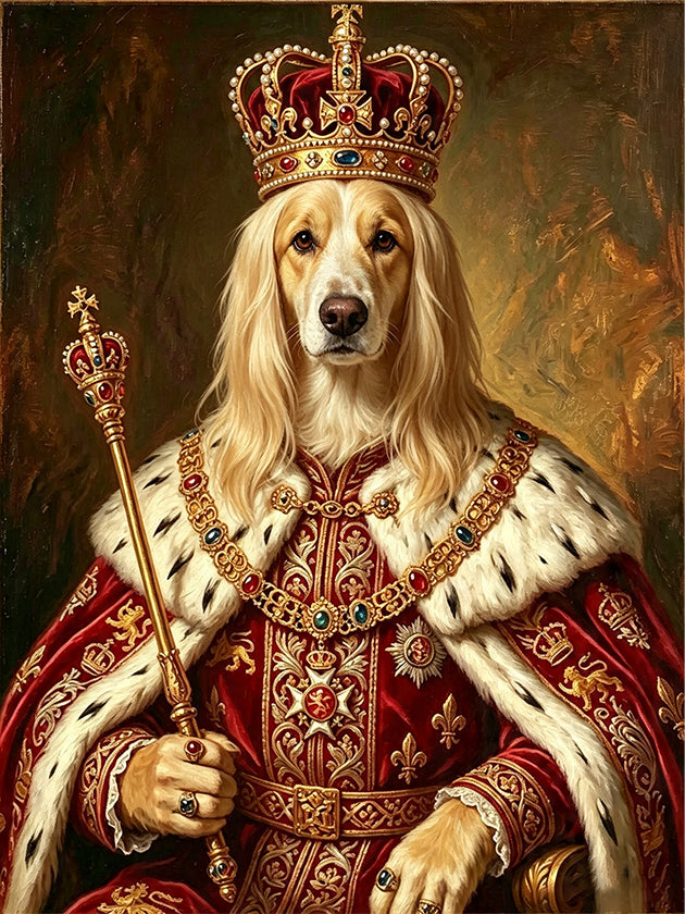 Custom Royal Pet Portrait Oil Painting – THE MAJESTY