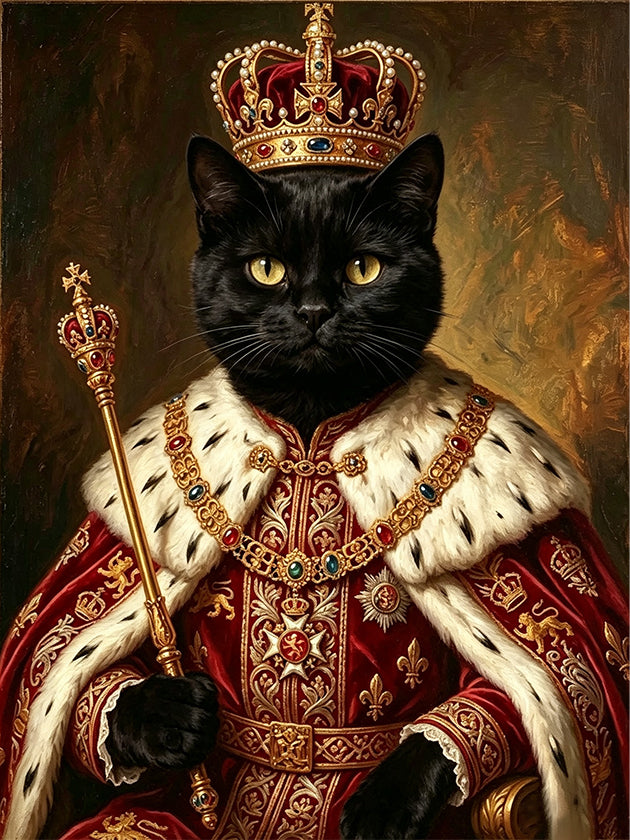 Custom Royal Pet Portrait Oil Painting – THE MAJESTY