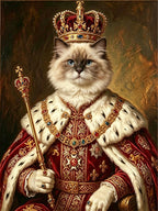 Custom Royal Pet Portrait Oil Painting – THE MAJESTY