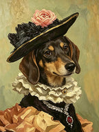 Custom Royal Pet Portrait Oil Painting – THE NOBLE LADY