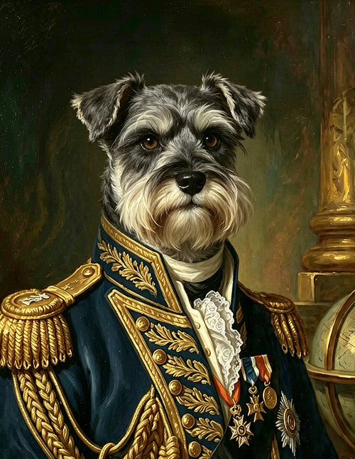 Custom Royal Pet Portrait Oil Painting – The ADMIRAL
