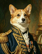 Custom Royal Pet Portrait Oil Painting – The ADMIRAL