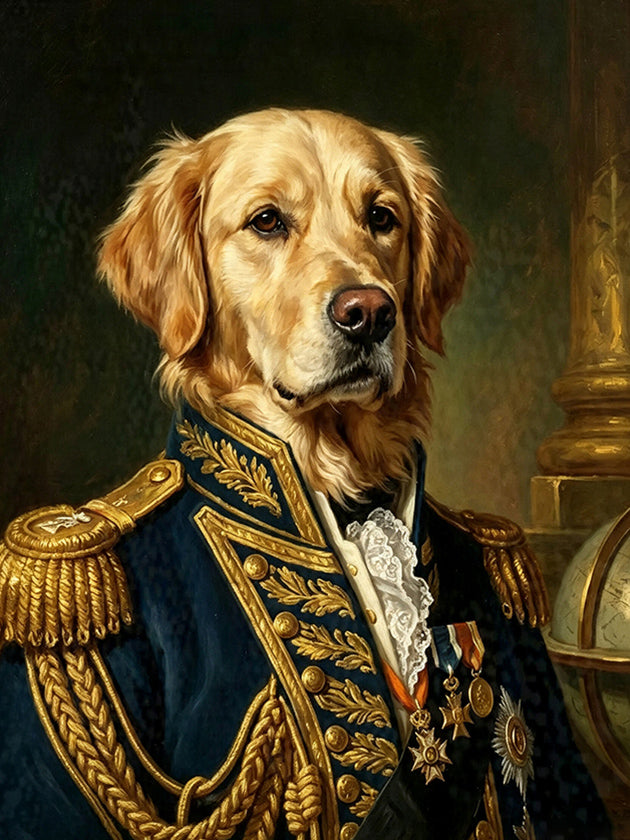 Custom Royal Pet Original Hand Painted Oil Painting – The ADMIRAL