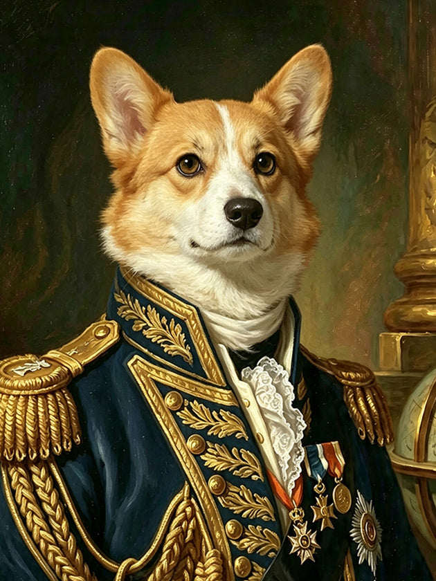 Custom Royal Pet Original Hand Painted Oil Painting – The ADMIRAL