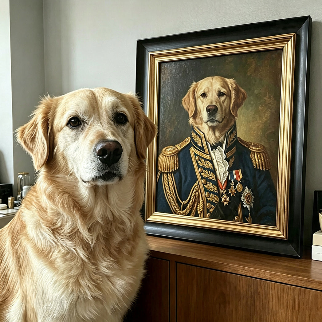 Custom Royal Pet Portrait Oil Painting – The ADMIRAL