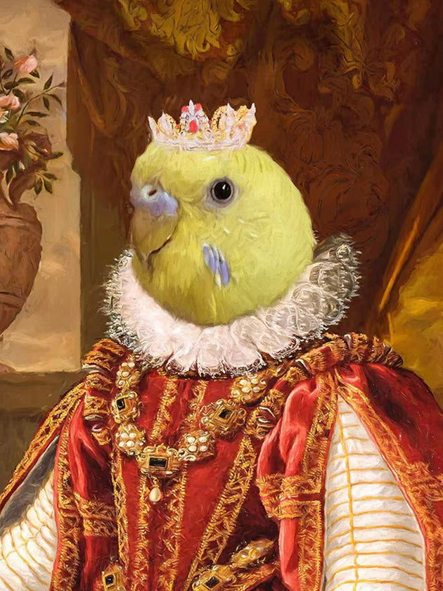 Custom Royal Pet Portrait Oil Painting – The Crowns
