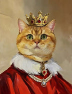 Custom Royal Pet Portrait Oil Painting – The Crowns