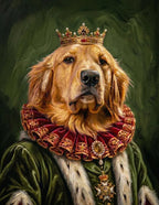 Custom Royal Pet Portrait Oil Painting – The Crowns