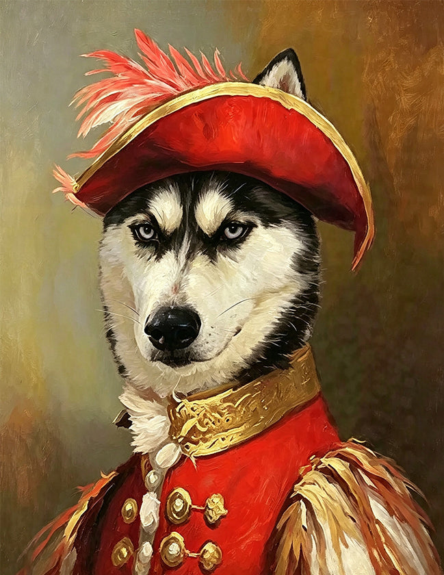 Custom Royal Pet Portrait Oil Painting – The KNIGHT