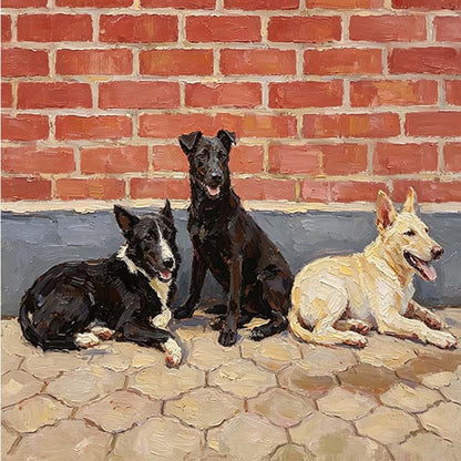 Custom Pet Portrait Acrylic Painting from Photo – Realistic Style